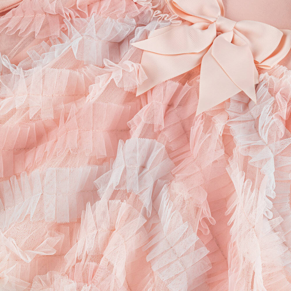Angel's Face-Baby Girls Pale Pink Tulle Ruffle Dress | Childrensalon Outlet