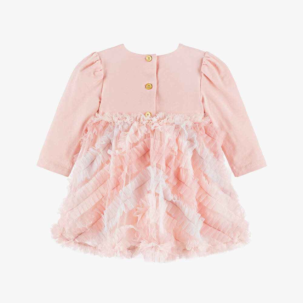 Angel's Face-Baby Girls Pale Pink Tulle Ruffle Dress | Childrensalon Outlet