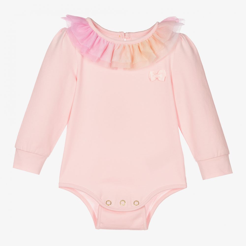 Angel's Face - Baby Girls Pink Bodysuit | Childrensalon