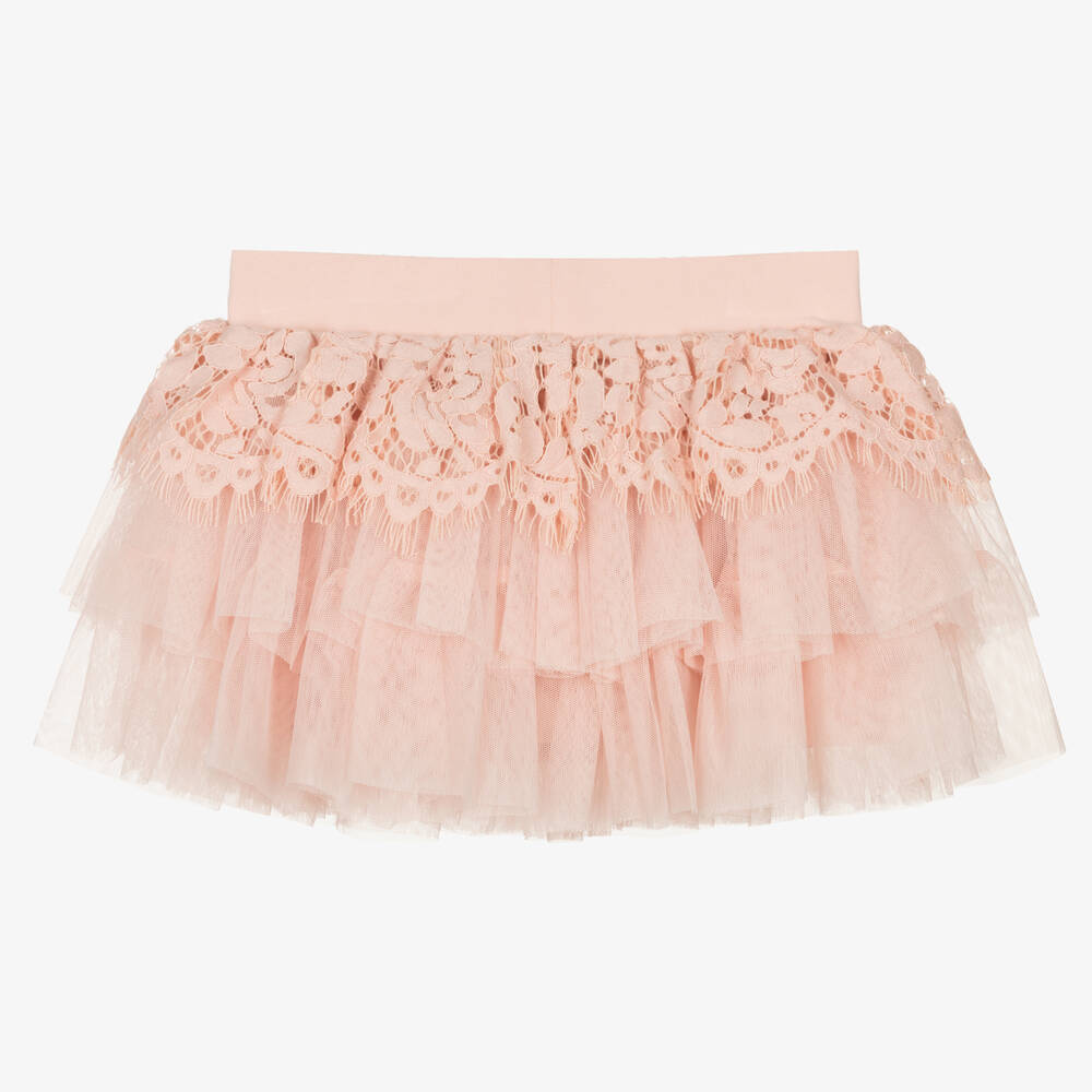 Angel s Face Baby Girls Pink Lace Tulle Skirt