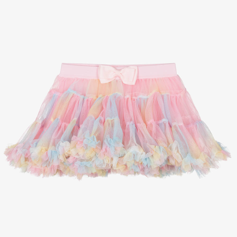 Angel's Face - Baby Girls Pink Rainbow Tutu Skirt | Childrensalon