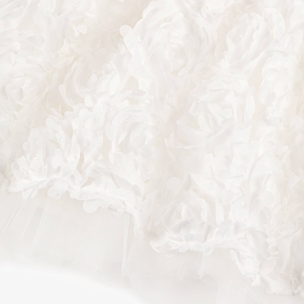 Angel's Face-Baby Girls White Jersey, Tulle & Satin Rose Dress | Childrensalon Outlet
