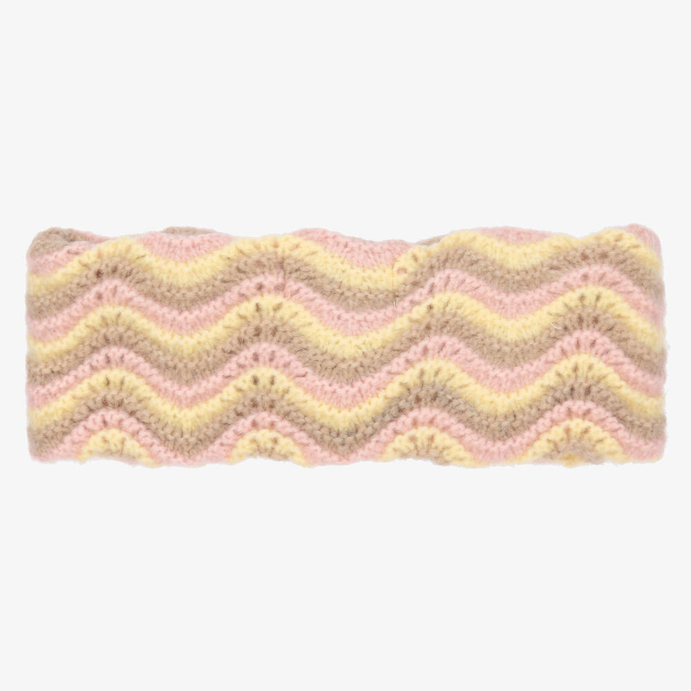Angel's Face-Beige & Yellow Knit Headband | Childrensalon Outlet