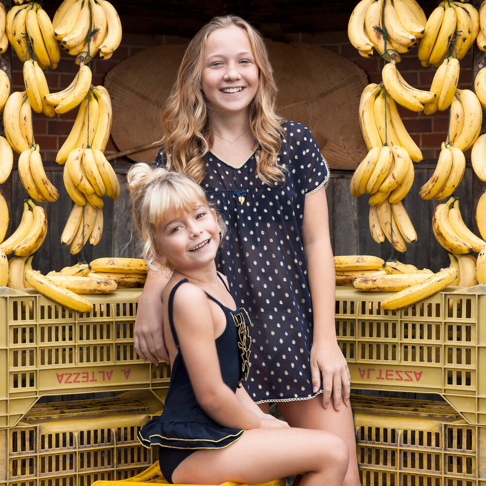 Angel's Face-Сине-золотистый пляжный топ | Childrensalon Outlet