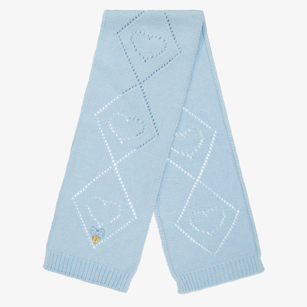 Angel's Face-Blue Knit Scarf (130cm) | Childrensalon Outlet
