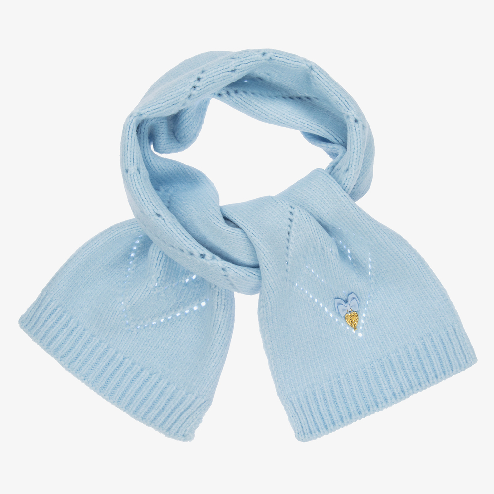 Angel's Face - Blue Knit Scarf (130cm) | Childrensalon
