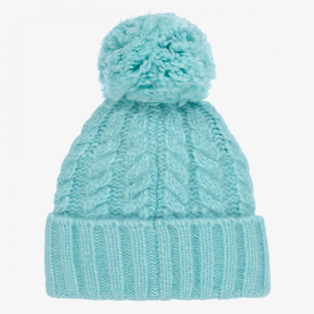 Angel's Face-Голубая вязаная шапка с помпоном | Childrensalon Outlet