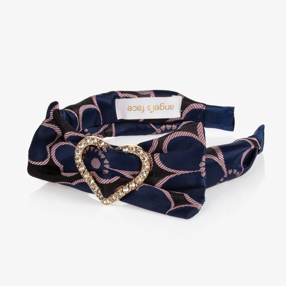 Angel's Face-Blue & Pink Floral Hairband | Childrensalon Outlet