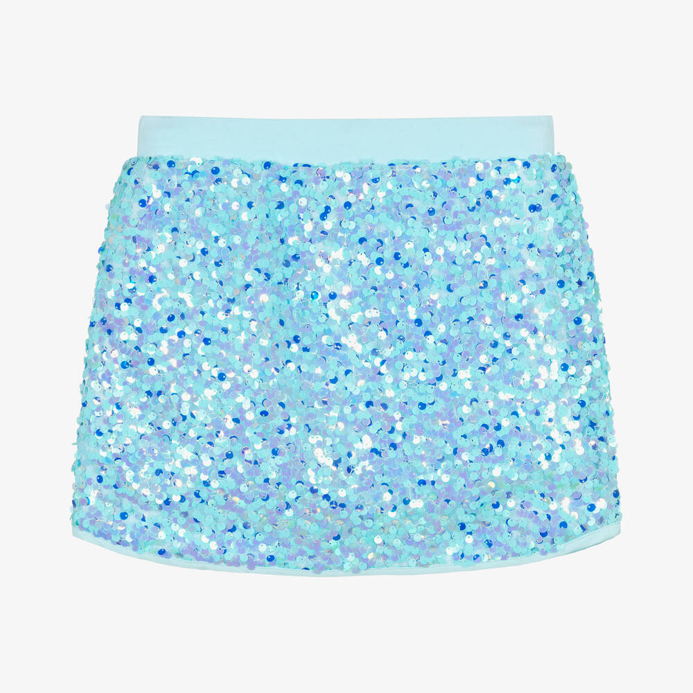 Angel's Face-Girls Aqua Blue Sequin Skirt | Childrensalon Outlet