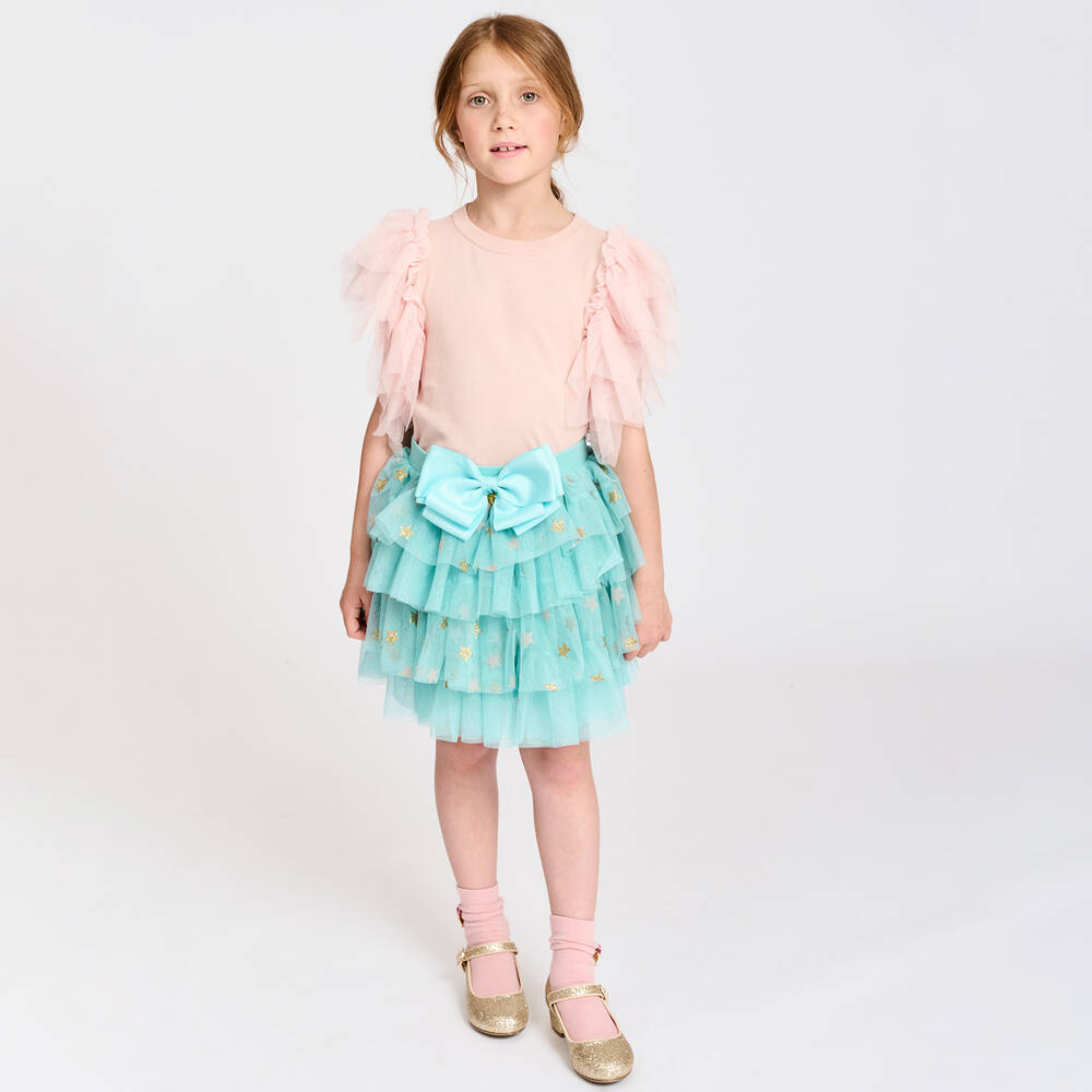 Angel's Face-تنورة تول لون أزرق | Childrensalon Outlet