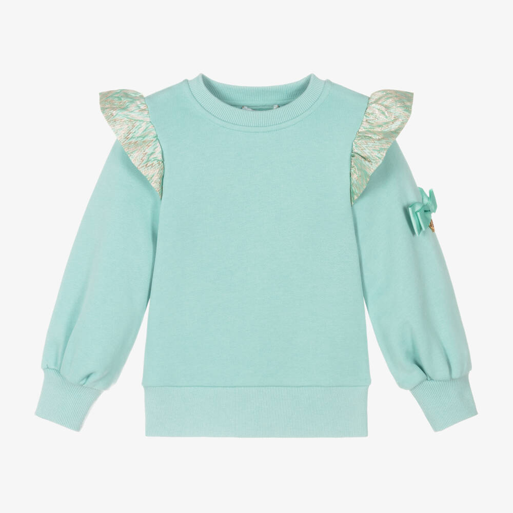 Angel's Face-Girls Aqua Cotton Sweatshirt | Childrensalon Outlet