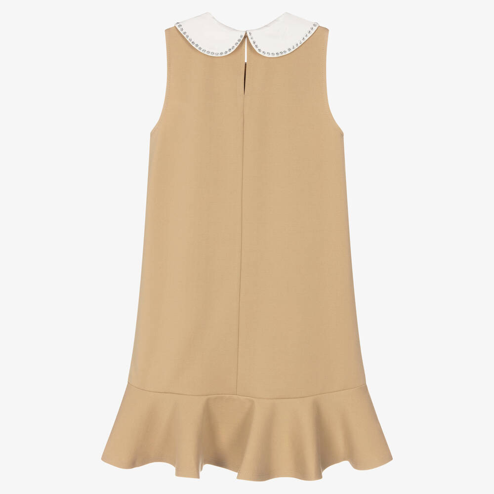 Angel's Face-Girls Beige Jersey Collar Dress | Childrensalon Outlet