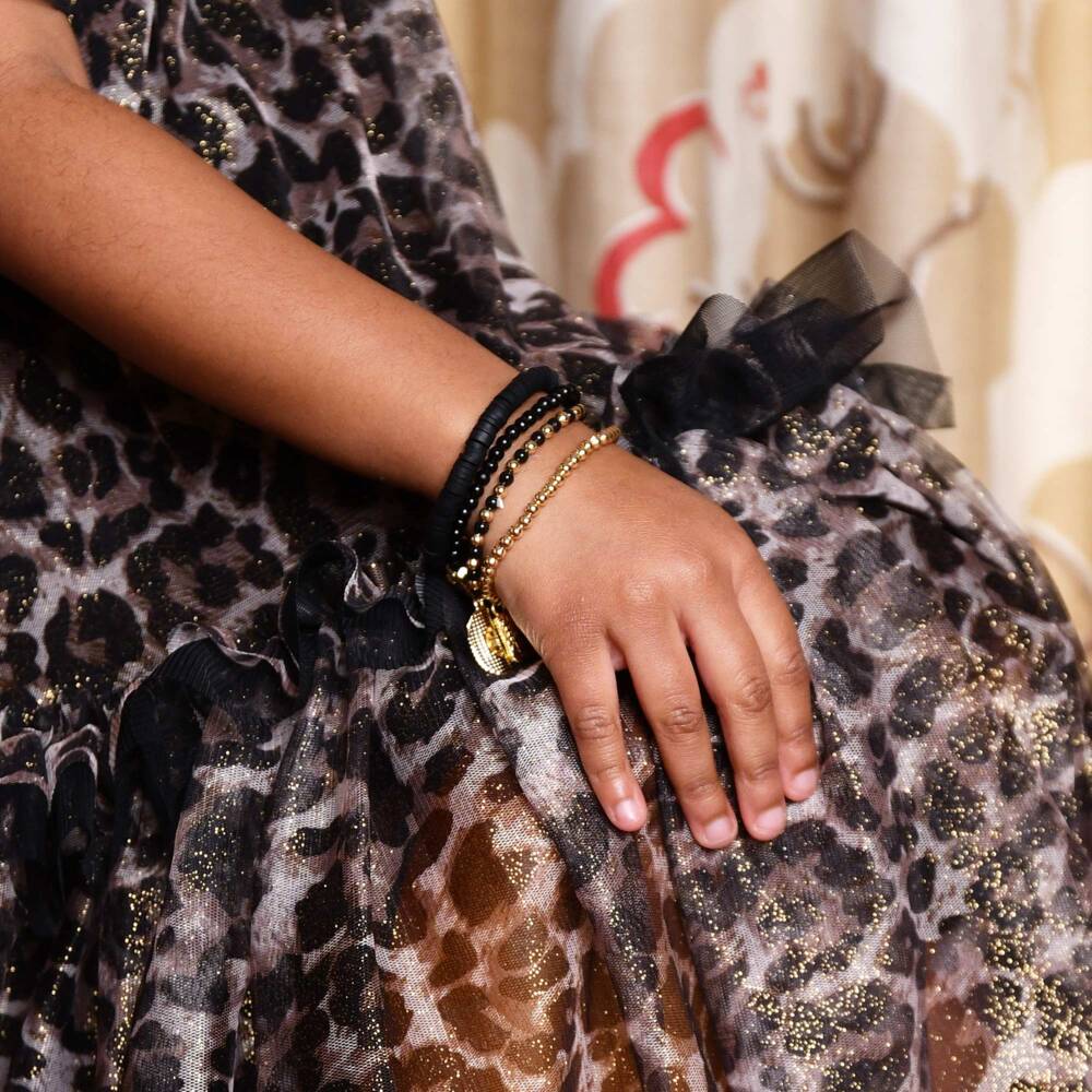 Angel's Face-Girls Black & Gold Cowboy Bead Bracelets (4 Pack) | Childrensalon Outlet