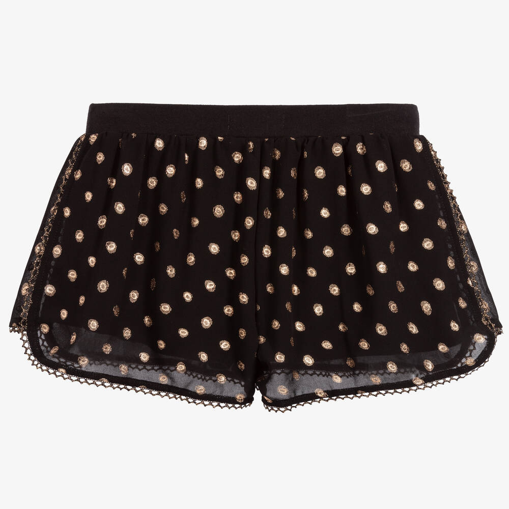 Angel's Face-Girls Black & Gold Shorts | Childrensalon Outlet