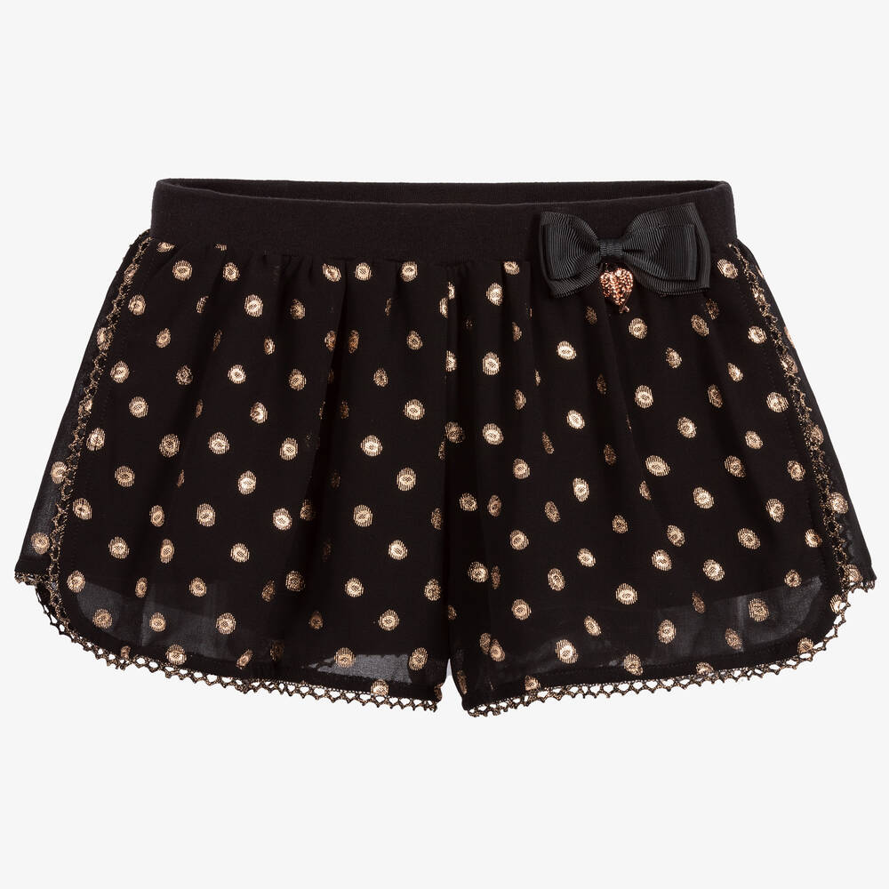 Angel's Face - Shorts in Schwarz und Gold (M) | Childrensalon