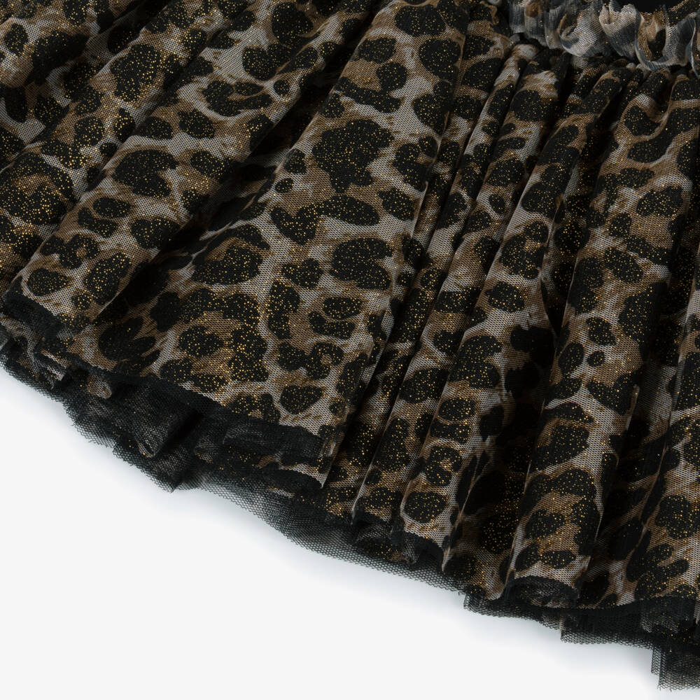 Angel's Face-Платье с леопардовым принтом и черным бантом для девочек | Childrensalon Outlet