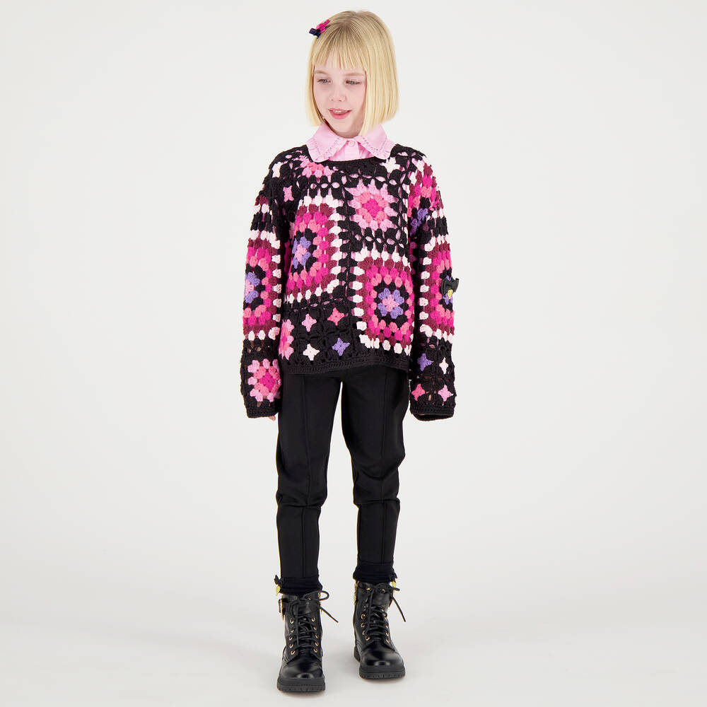 Angel's Face-Girls Black Jersey Stirrup Trousers | Childrensalon Outlet