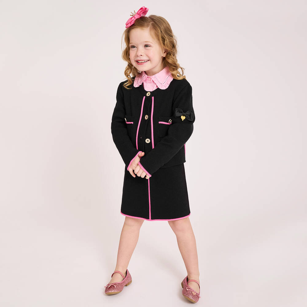 Angel's Face-Черно-розовая трикотажная юбка | Childrensalon Outlet