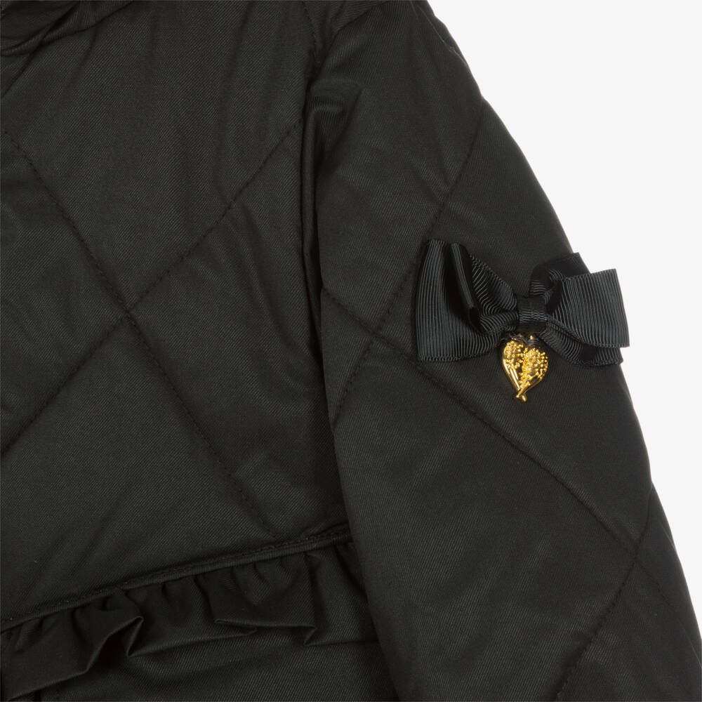 Angel's Face-Girls Black Quilted Coat | Childrensalon Outlet