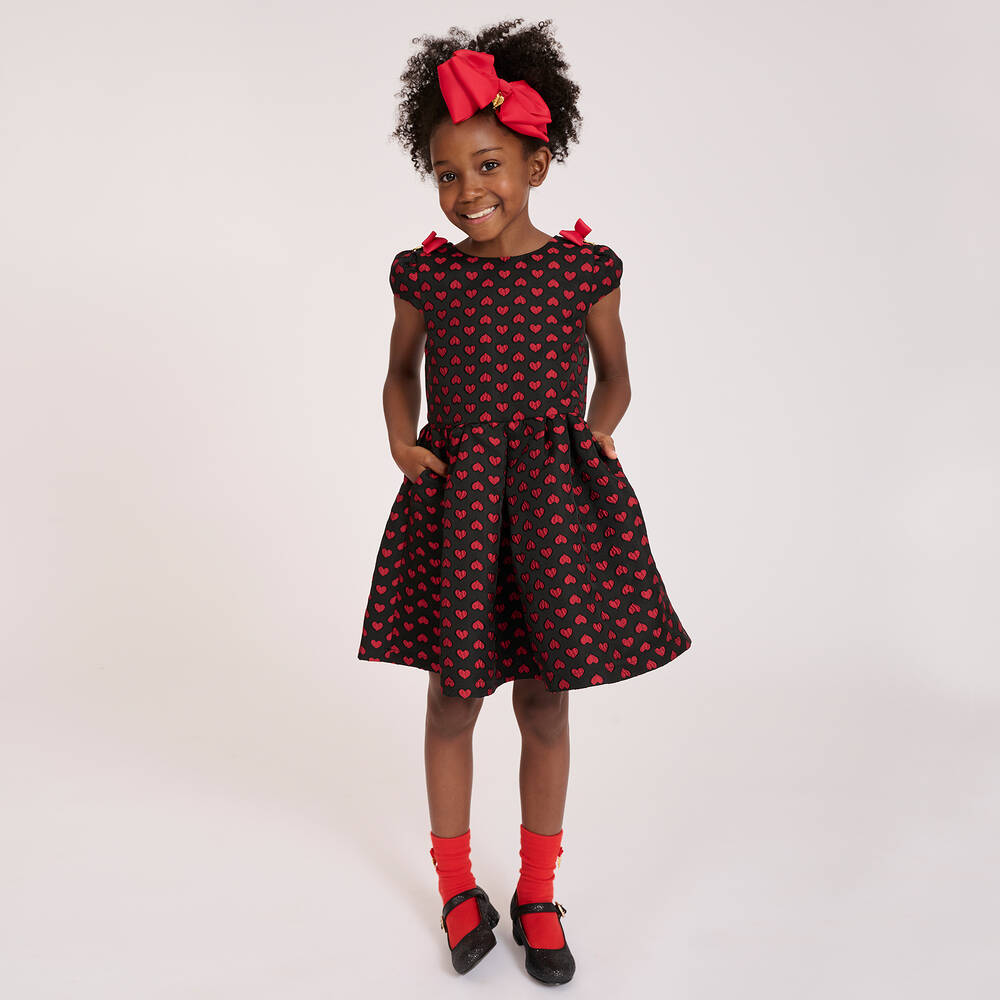 Red and black dress for kids new arrivals