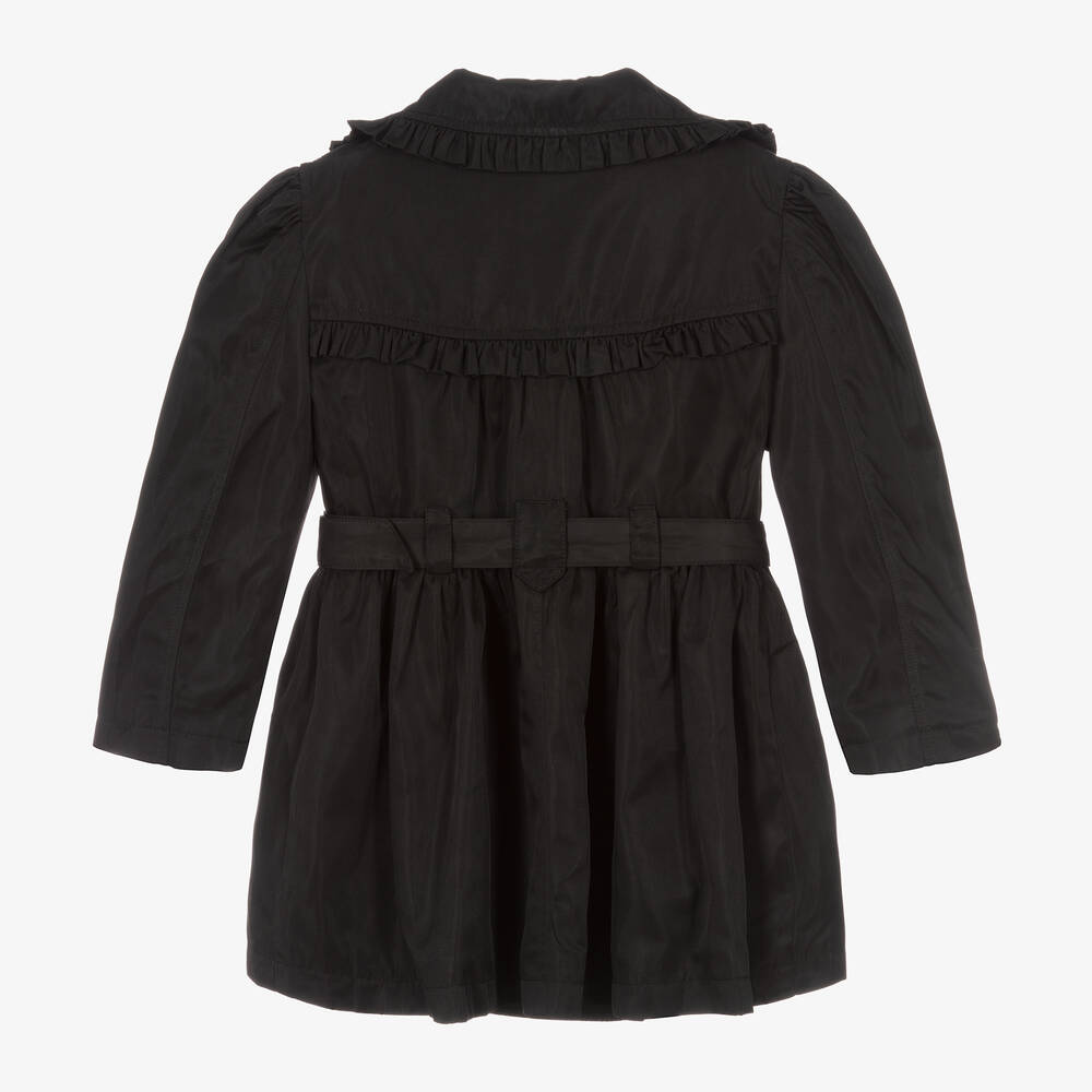 Girls black trench coat on sale