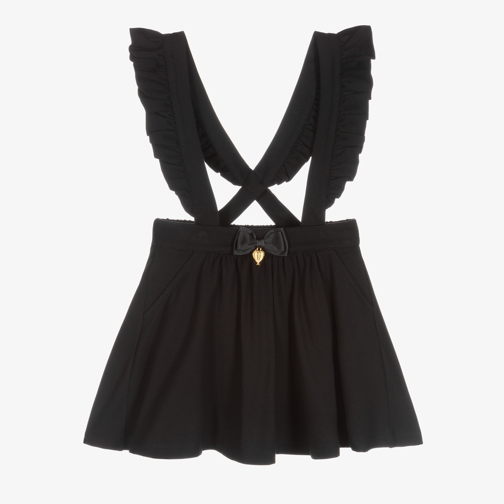 Angel's Face - Girls Black Skirt with Braces | Childrensalon