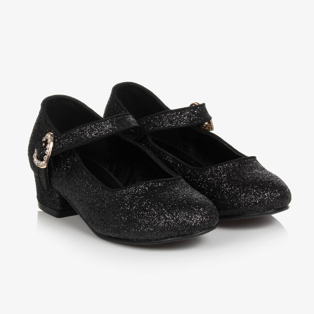 girls black party shoes