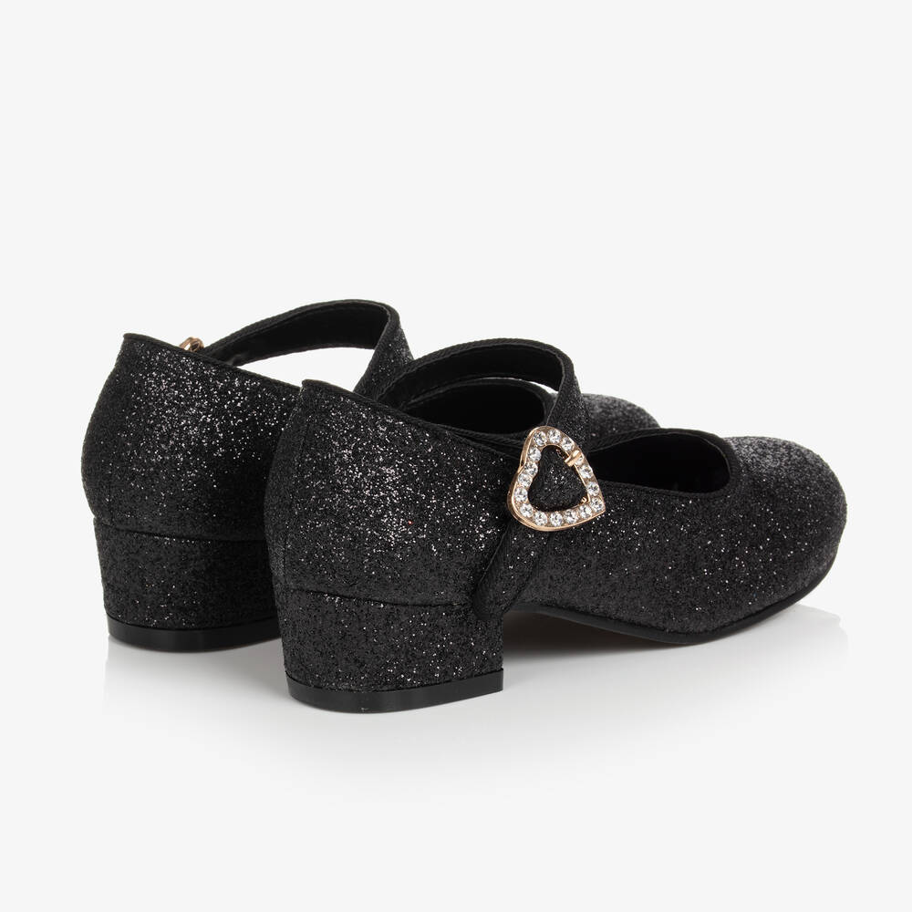 Angel's Face-Girls Black Sparkle Heel Shoes | Childrensalon Outlet