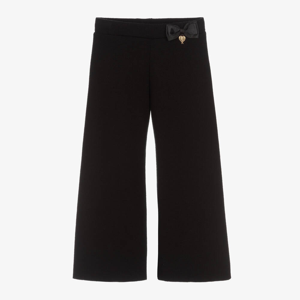 Angel's Face - Pantalon large noir en viscose | Childrensalon