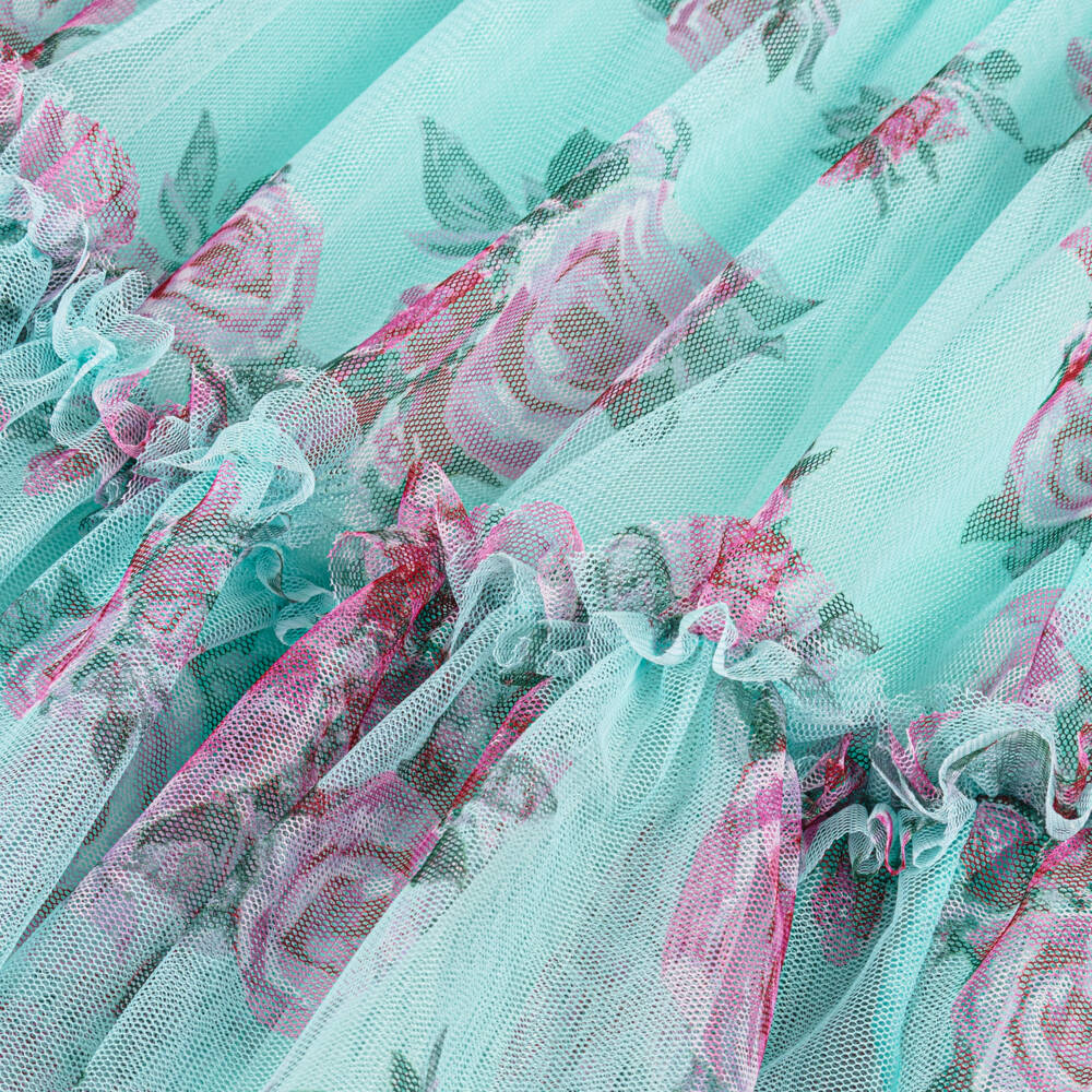 انجلز فيس-فستان تول أزرق مزهر للبنات | Childrensalon Outlet