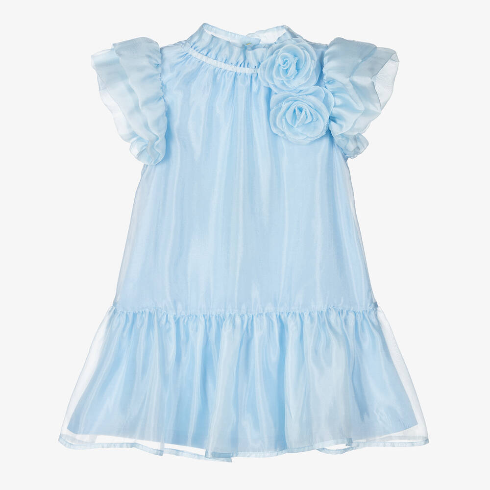 Angel's Face-فستان شيفون لون أزرق فاتح | Childrensalon Outlet