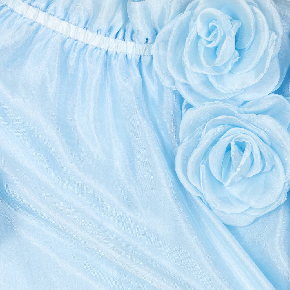 Angel's Face-Girls Blue Chiffon Rose Dress | Childrensalon Outlet