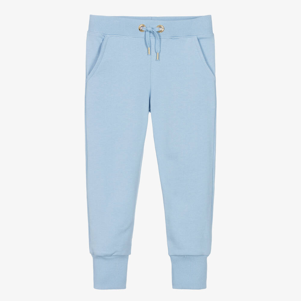 Angel's Face - Girls Blue Cotton Joggers | Childrensalon