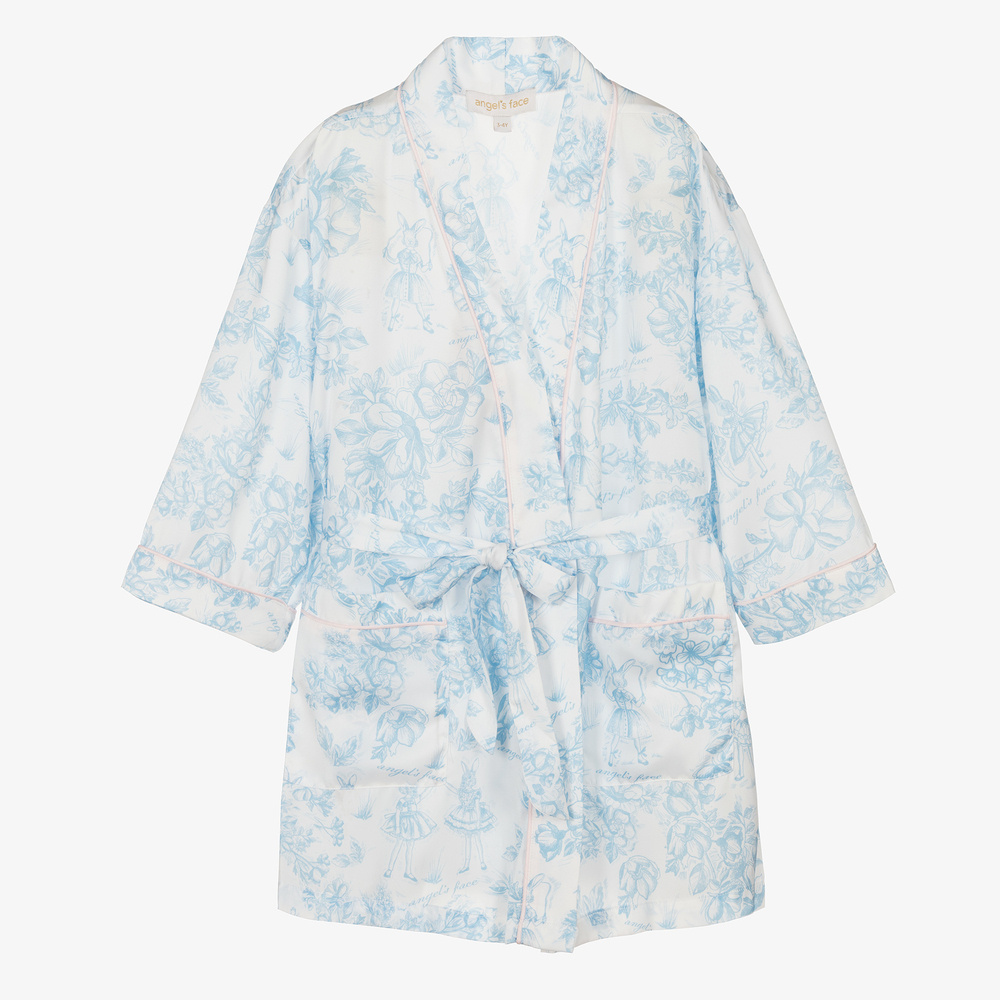 Angel's Face - Girls Blue Dressing Gown | Childrensalon