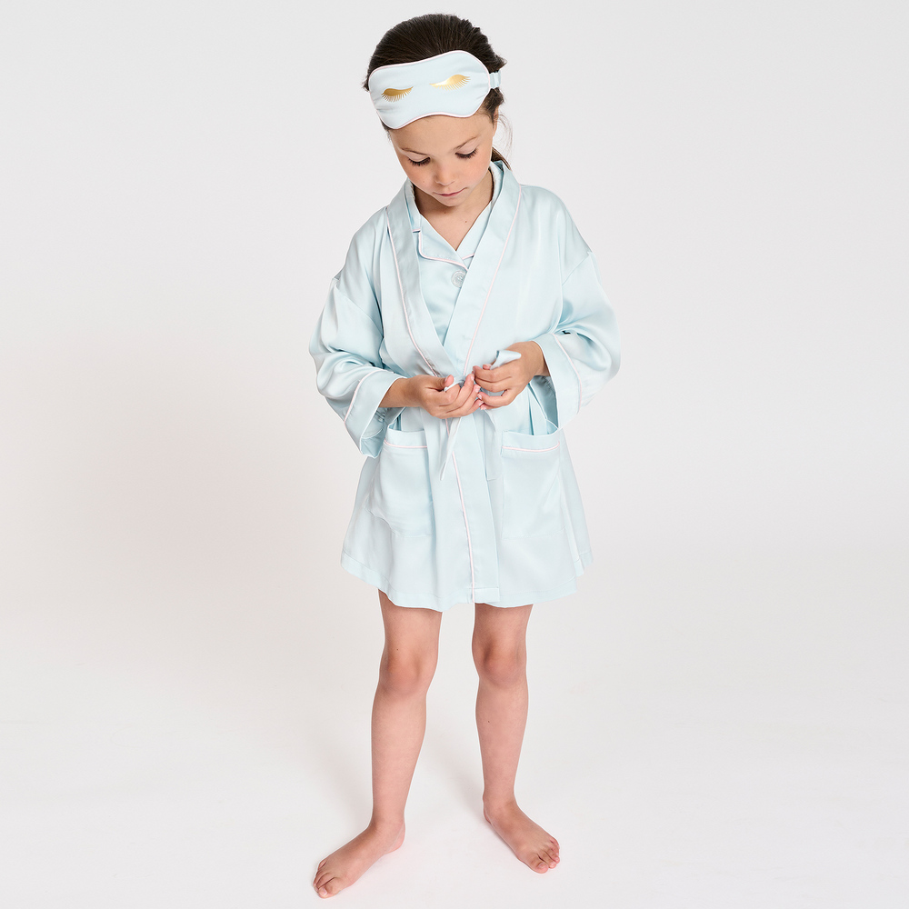 Girls blue dressing gown hotsell