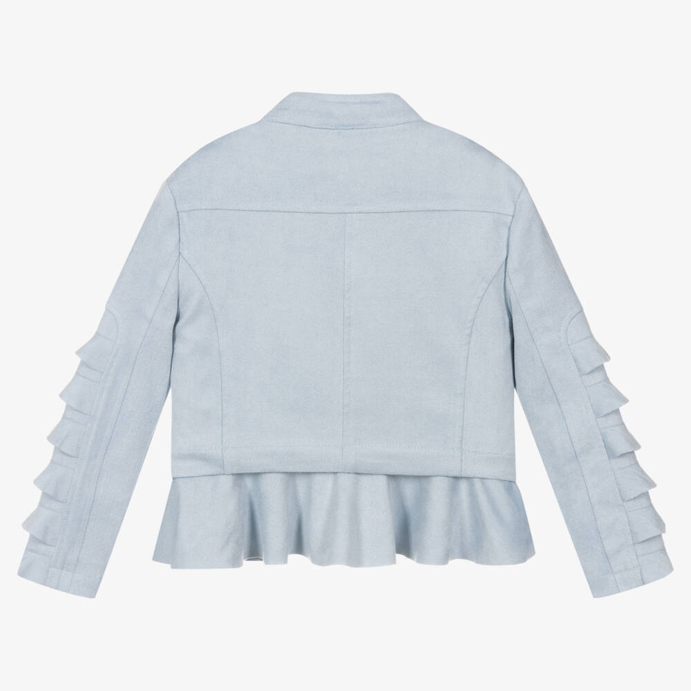 Angel's Face-Girls Blue Faux Suede Biker Jacket | Childrensalon Outlet