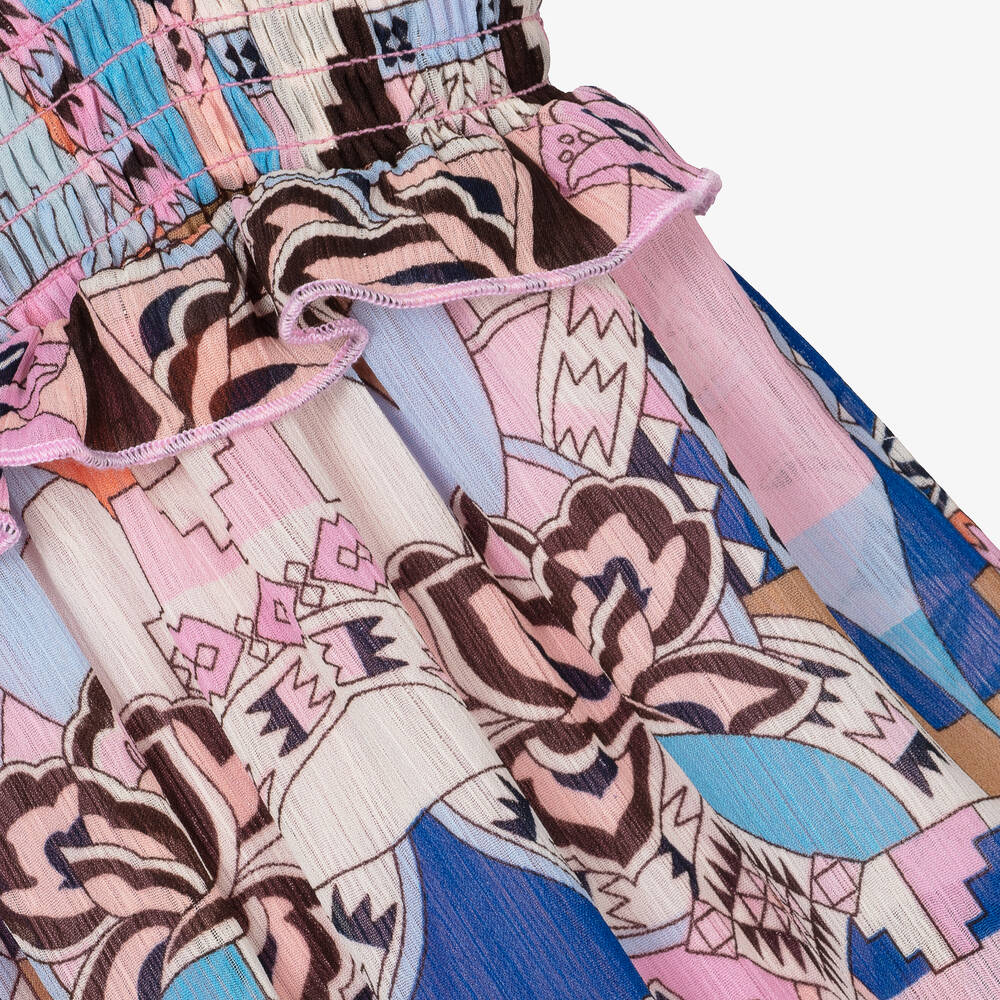 Angel's Face-Girls Blue Floral Crêpe Chiffon Blouse | Childrensalon Outlet