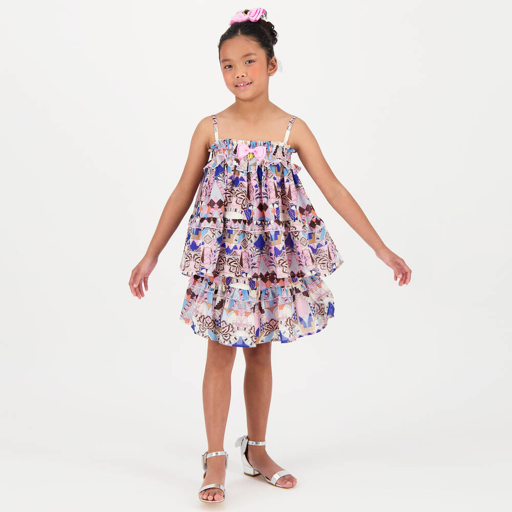 Angel's Face-Girls Blue Floral Crêpe Chiffon Blouse | Childrensalon Outlet