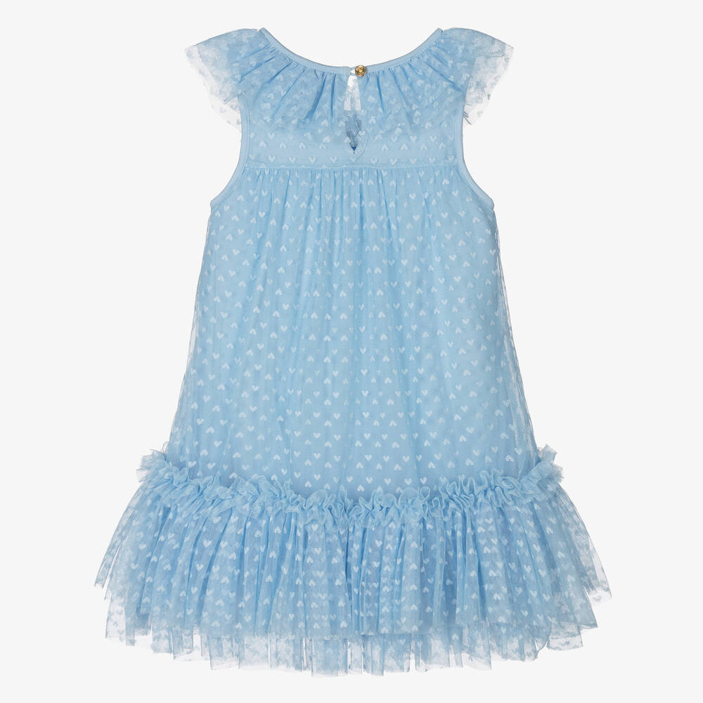 Angel's Face-Голубое платье из тюля с сердечками | Childrensalon Outlet