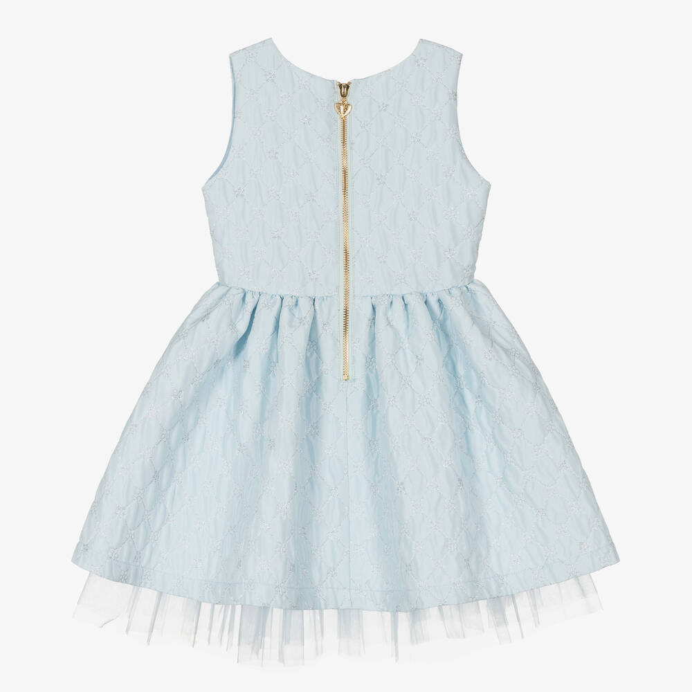 Angel's Face-Girls Blue Jacquard Flower Dress | Childrensalon Outlet