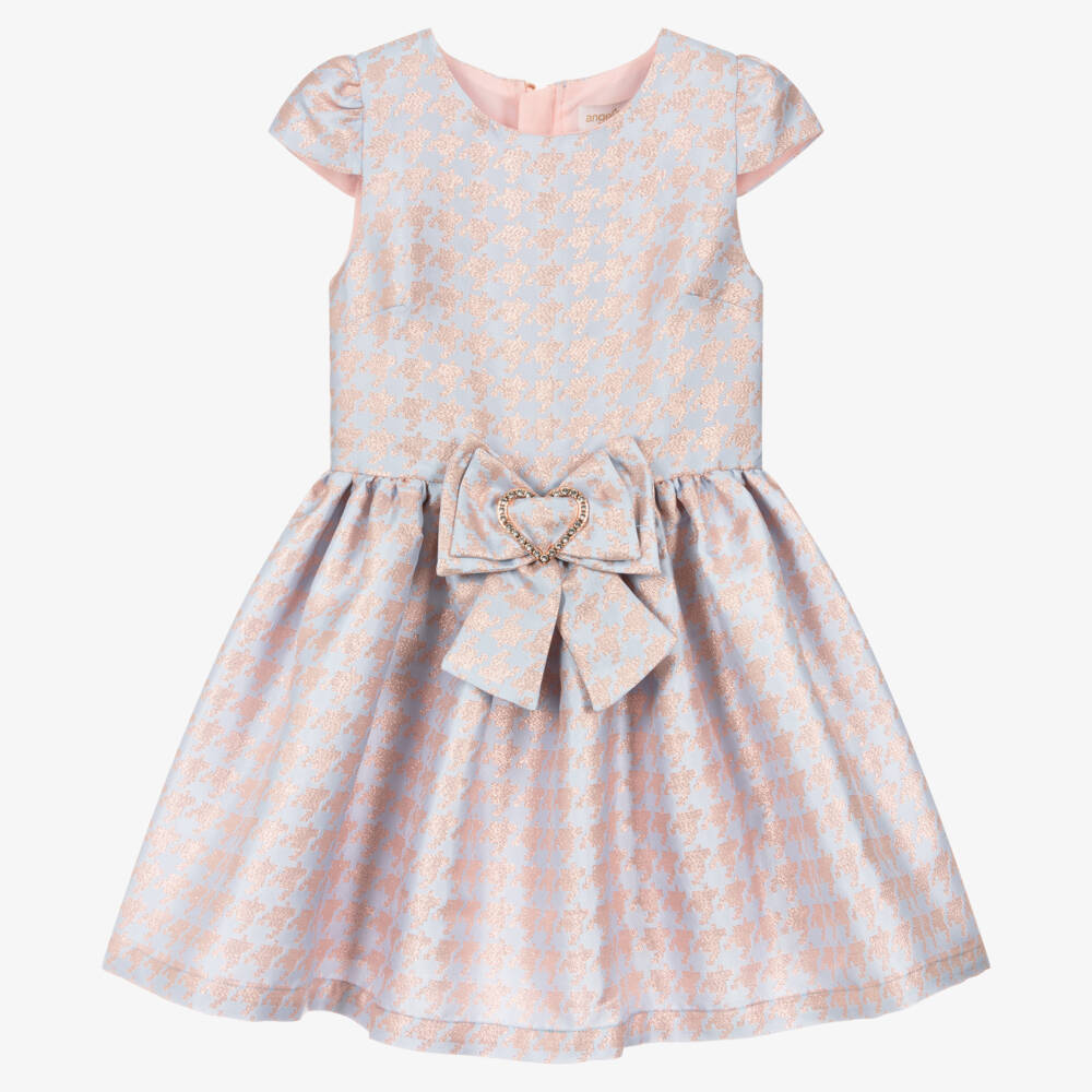 Angel's Face-Girls Blue & Pink Houndstooth Dress | Childrensalon Outlet