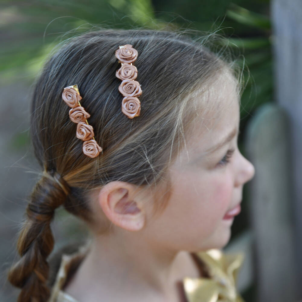 Angel's Face-Girls Blush Floral Clip Duo | Childrensalon Outlet