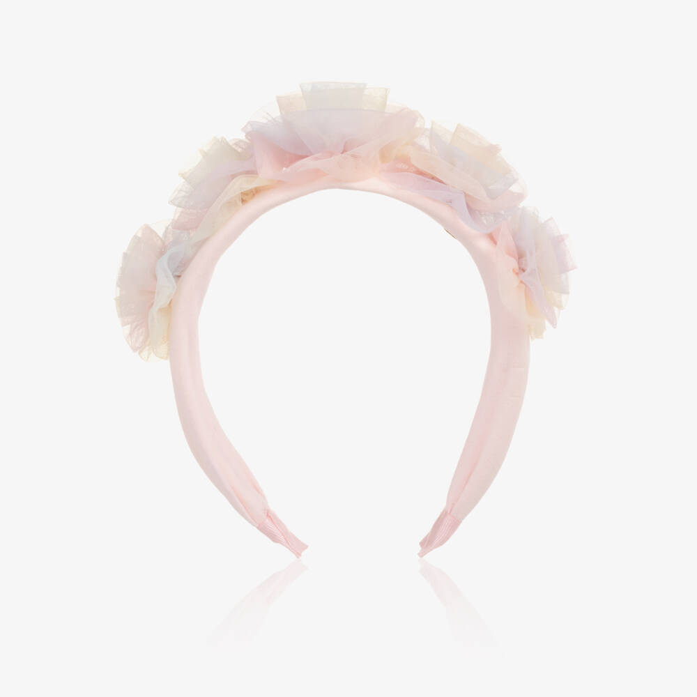 Angel's Face-Girls Blush Floral Rainbow Headpiece | Childrensalon Outlet