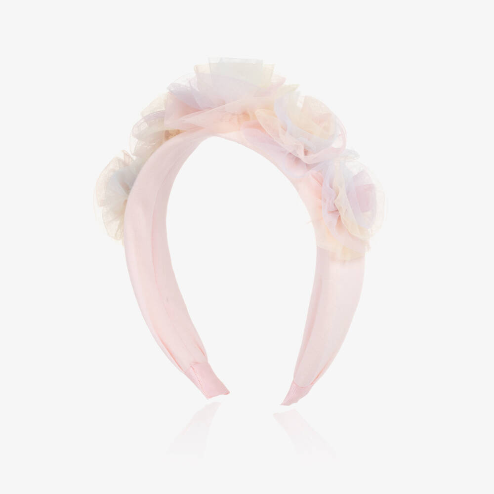 Angel's Face-Girls Blush Floral Rainbow Headpiece | Childrensalon Outlet