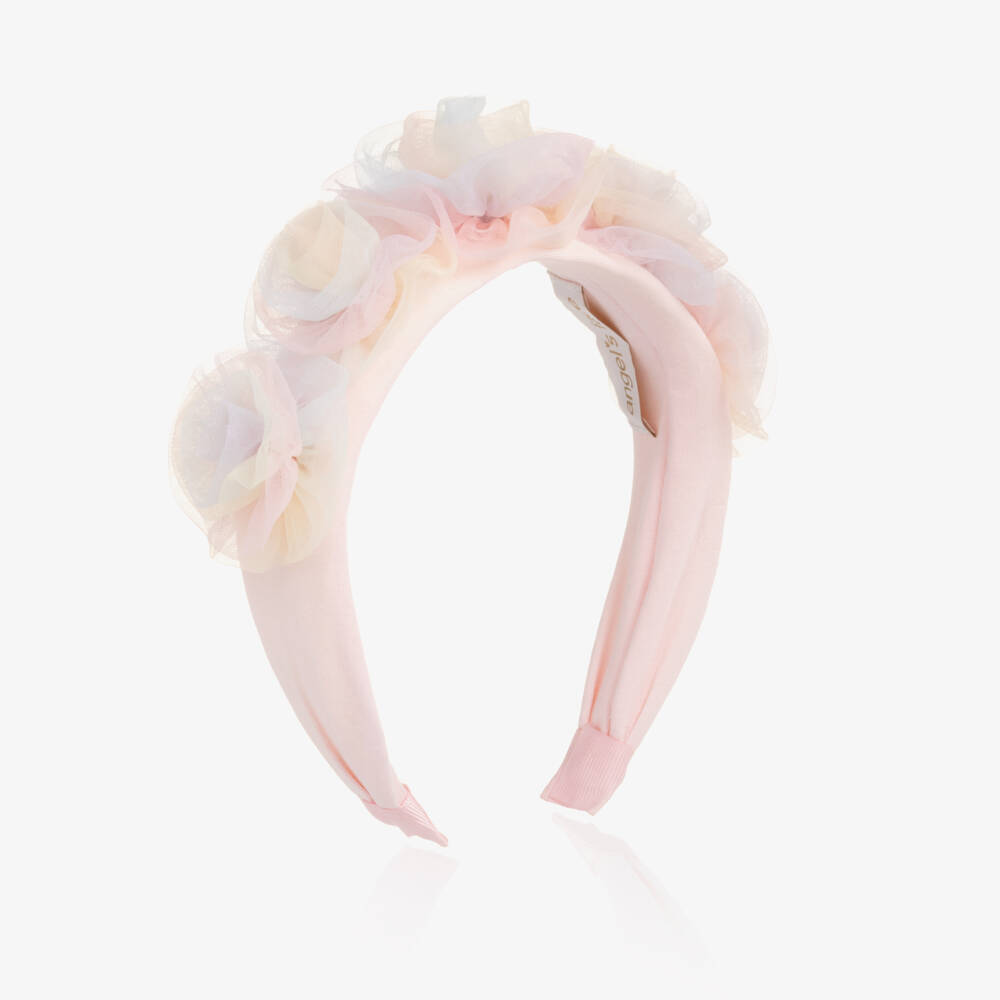Angel's Face-Girls Blush Floral Rainbow Headpiece | Childrensalon Outlet