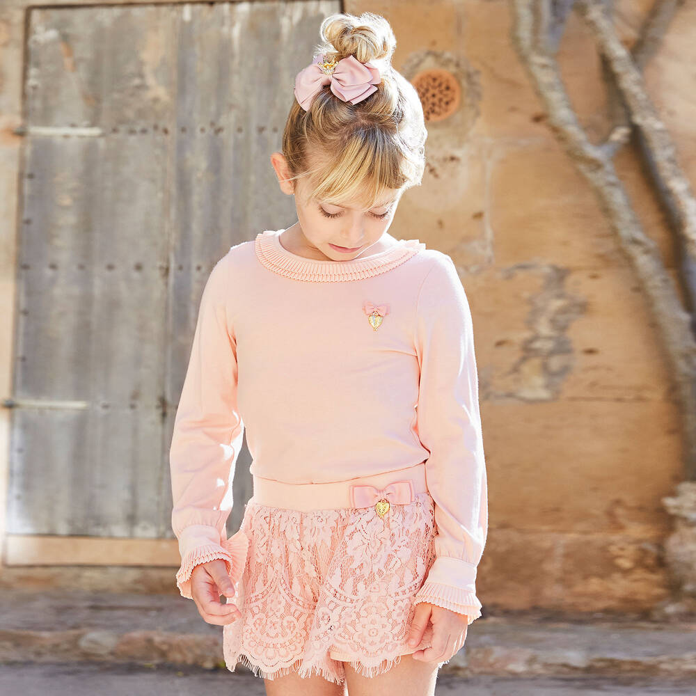 Angel's Face-Топ из хлопка красно-розового цвета для девочек | Childrensalon Outlet