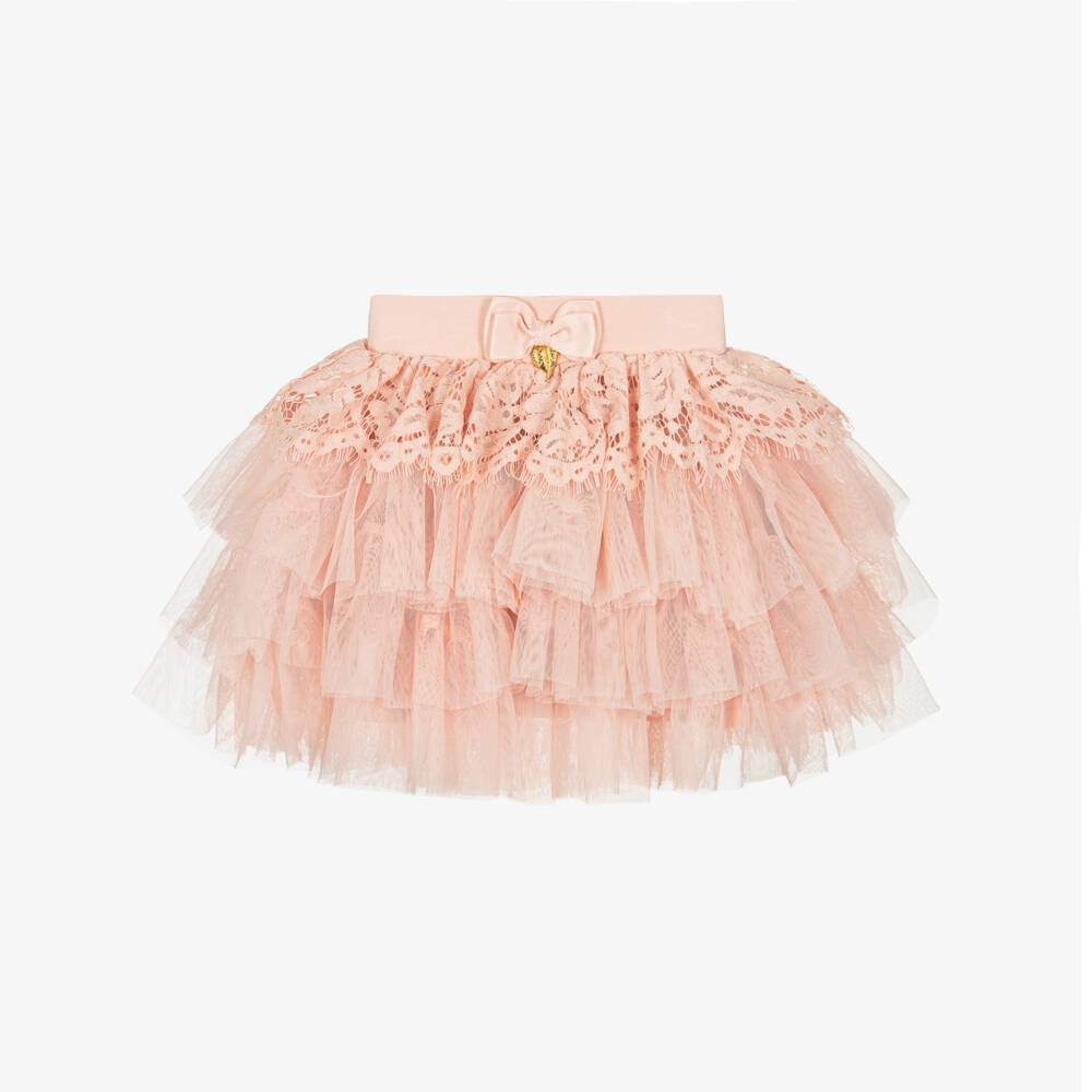 Angel's Face-Girls Blush Pink Lace & Tulle Skirt | Childrensalon Outlet
