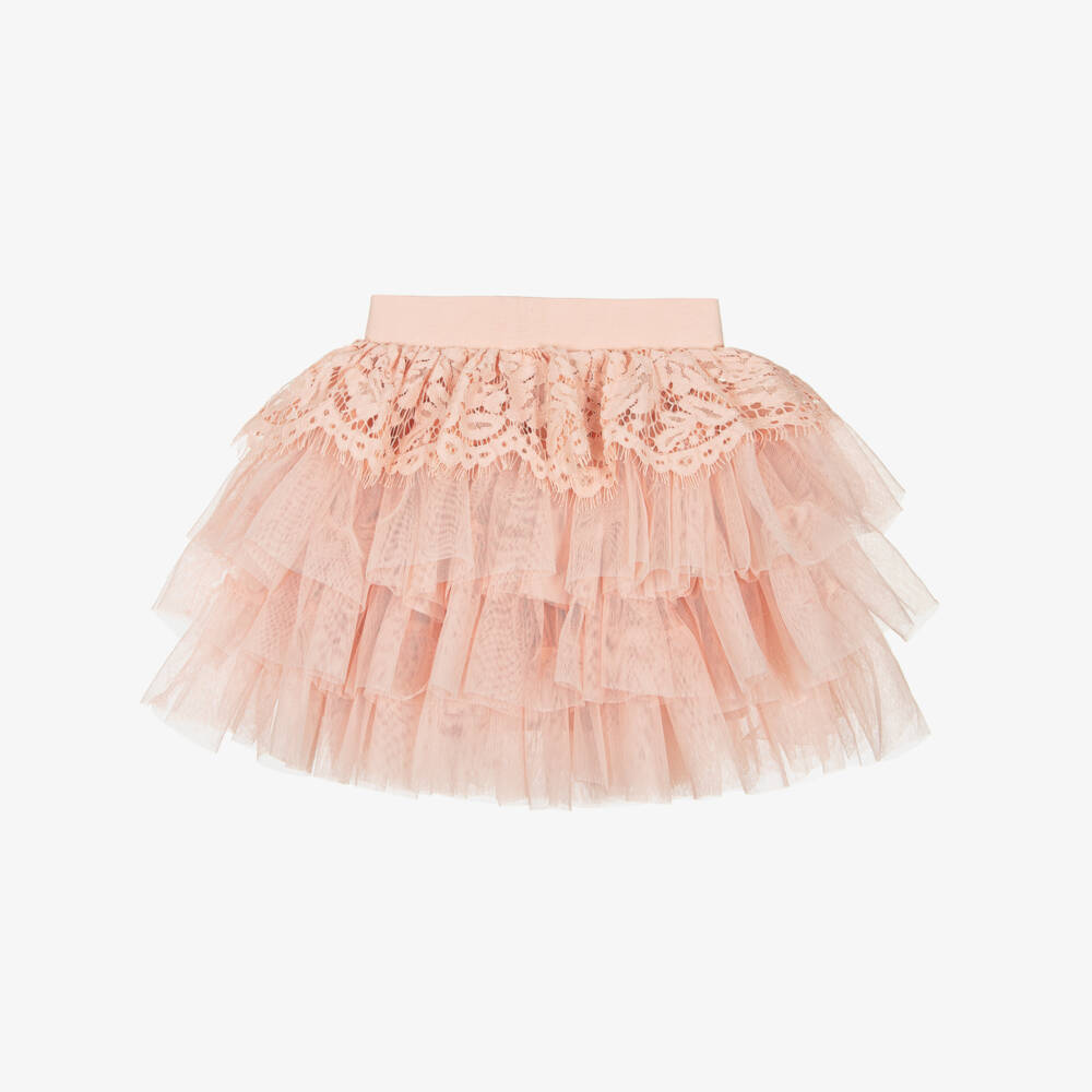 Angel's Face-Girls Blush Pink Lace & Tulle Skirt | Childrensalon Outlet