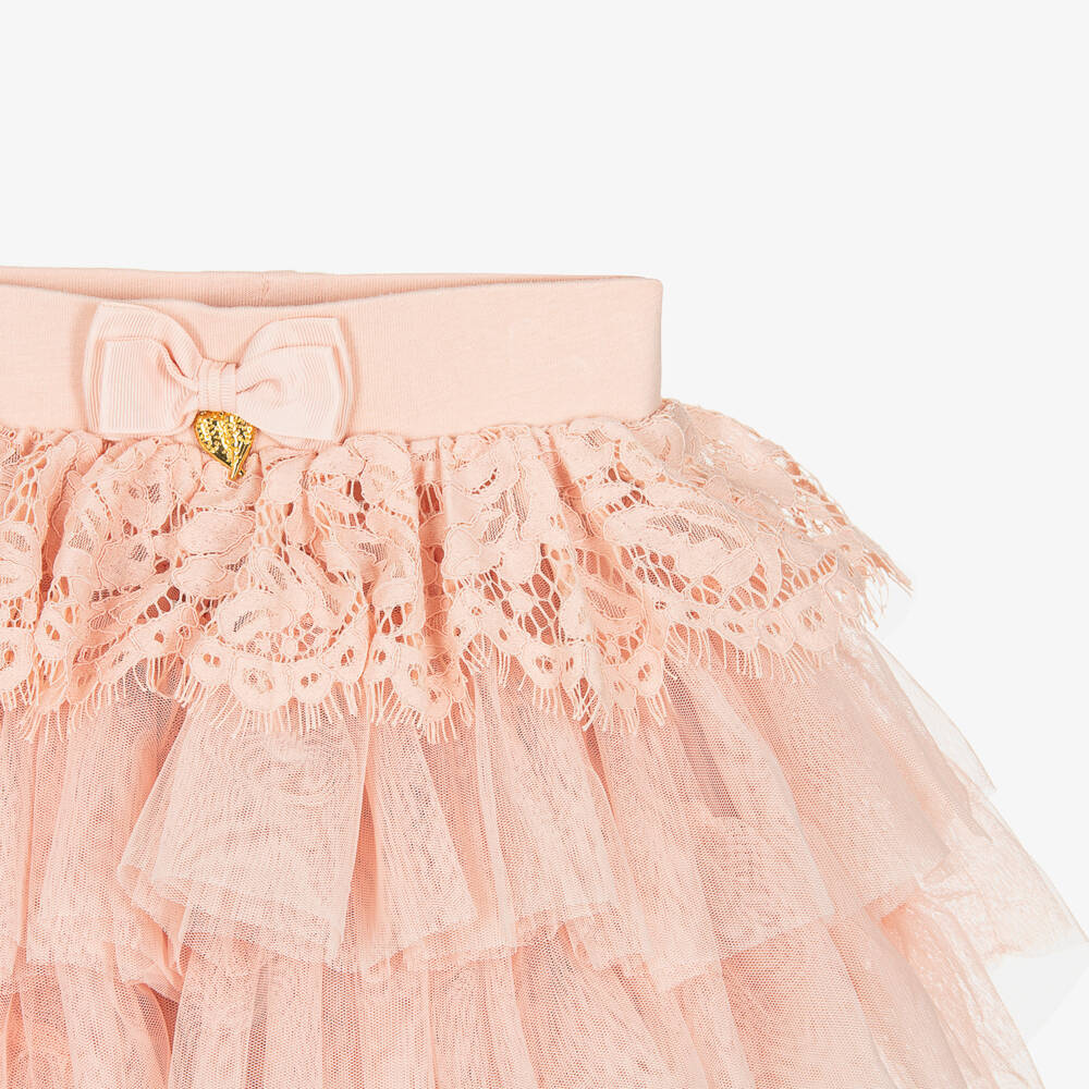 Angel's Face-Girls Blush Pink Lace & Tulle Skirt | Childrensalon Outlet