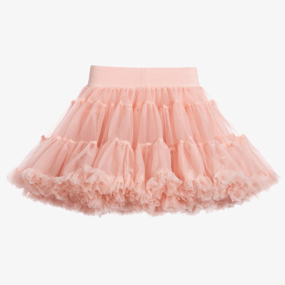 Angel's Face-Girls Blush Pink Tulle Tutu Skirt with Logo Bow | Childrensalon Outlet